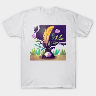 Watercolor Ink Illustration T-Shirt